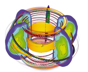 Simulation of Dlll-D fusion energy experiment